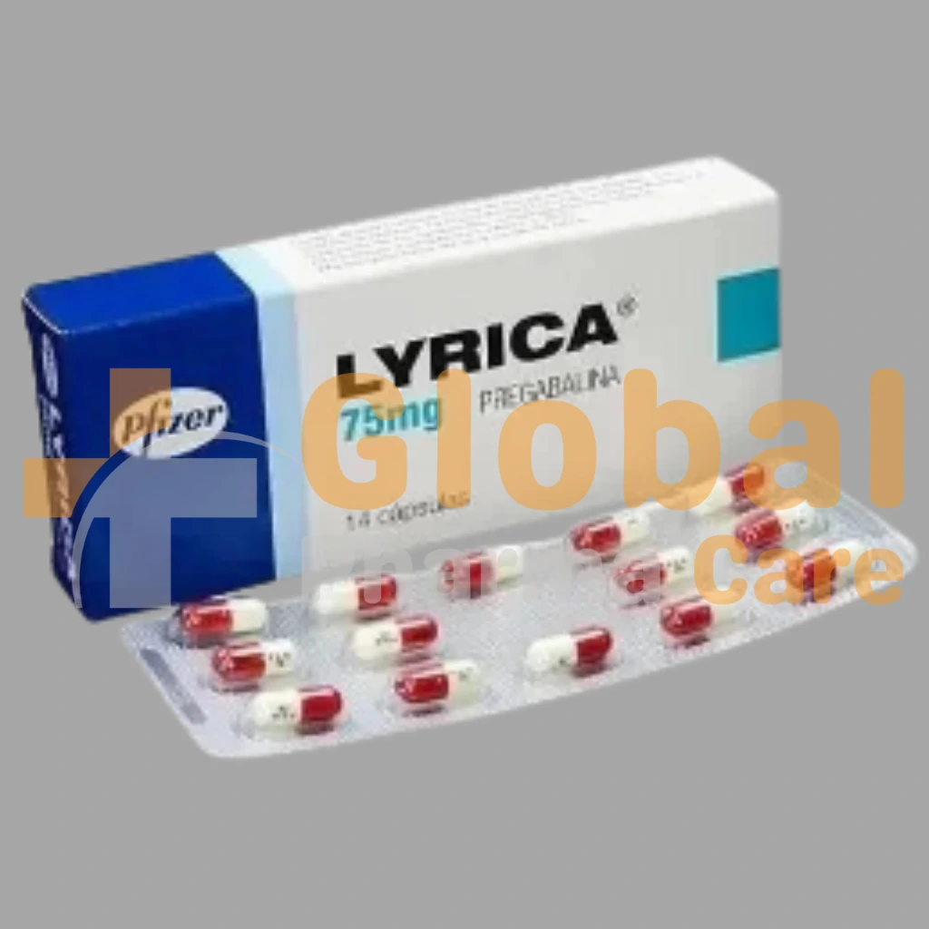 Generic Lyrica 75 mg (Pregabalin) capsules for nerve pain and fibromyalgia relief