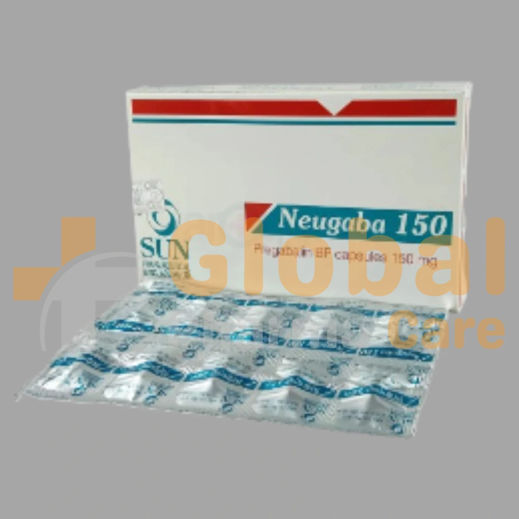 1. Neugaba 150mg (Pregabalin) capsules pack for nerve pain, anxiety & fibromyalgia relief