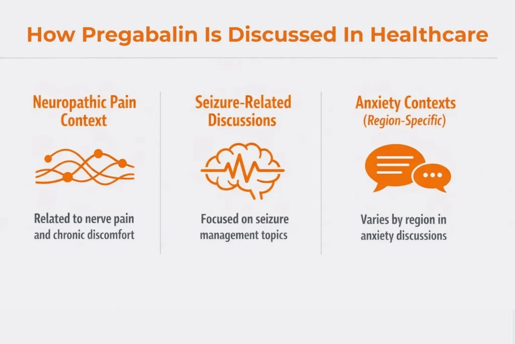 What is pregabalin 150 mg used for in healthcare discussions related to nerve pain, seizure topics, and region-specific anxiety contexts