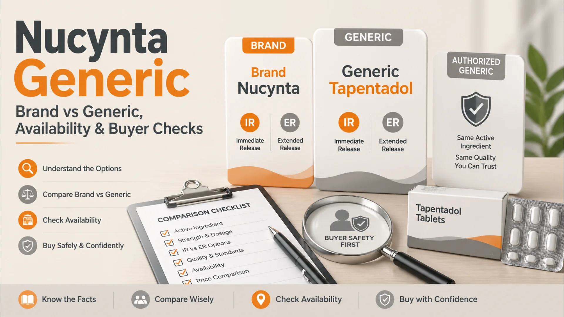 You are currently viewing Nucynta Generic: Availability, Brand vs Generic, and What Buyers Should Know